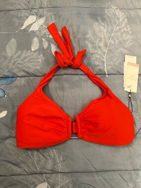 NWTS Calia Red Halter Swim Top - Women Swim Sz L